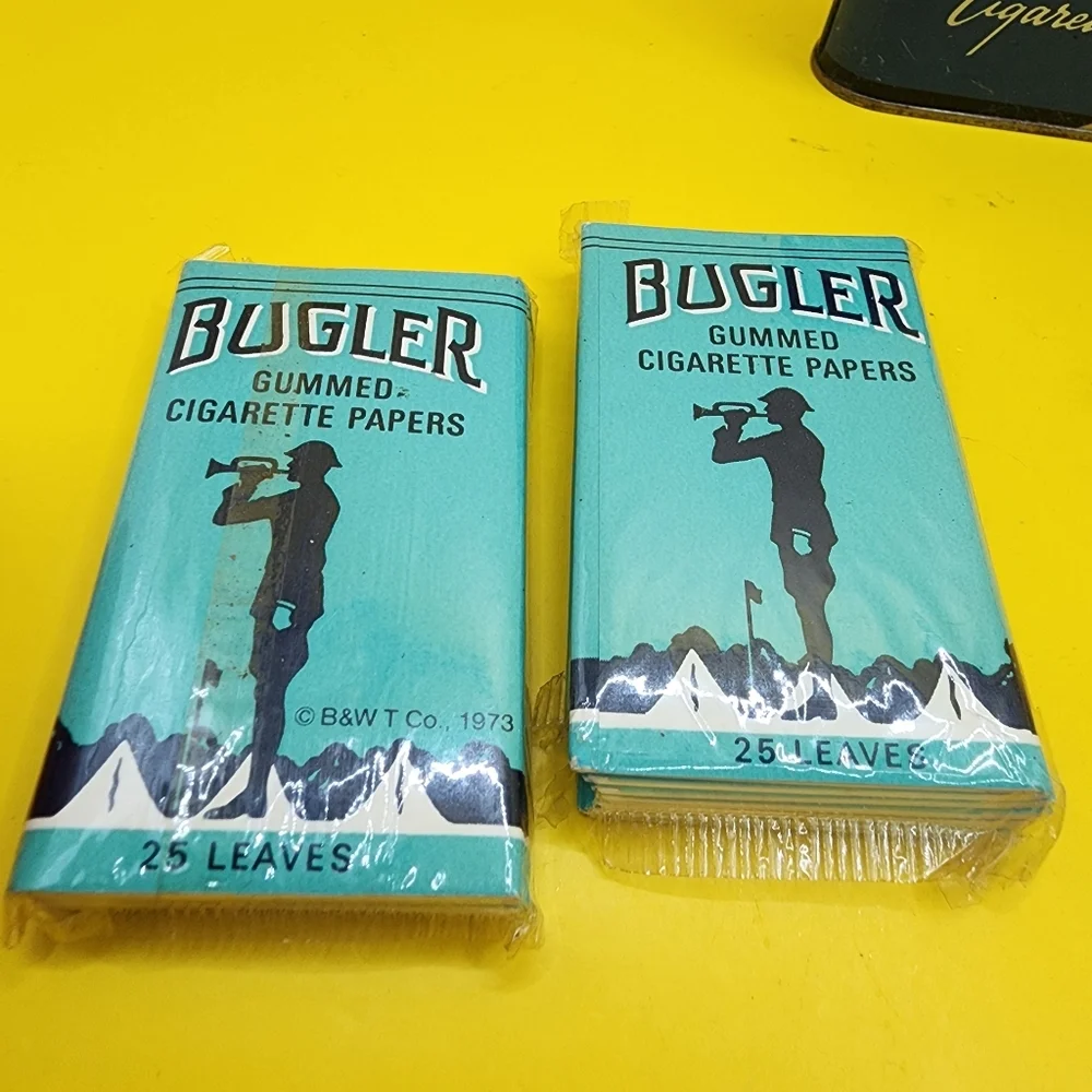 Vintage Bugler Tin Case & New Gummed Cigarette Papers - Picture 2 of 6